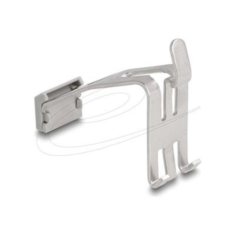 Delock - Modulární držák vložky - with labelling field 1 port, metal - montáž na kolejnici DIN