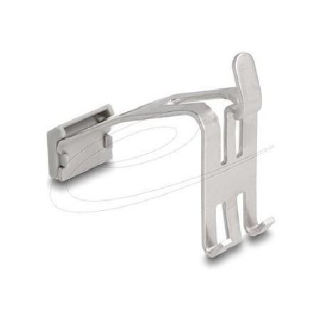 Delock - Modulární držák vložky - with labelling field 1 port, metal - montáž na kolejnici DIN