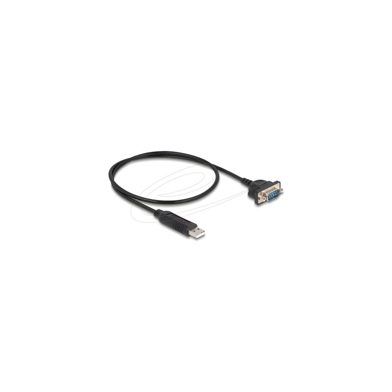 Delock - Sériový adaptér - USB 2.0 - RS-232 - cerná 66470