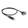Delock - Sériový adaptér - USB 2.0 - RS-232 - cerná 66470