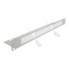 Delock Cable Management Brush Strip with Cable Support Plate - Panel pro správu kabelu s kartácem - šedá - 1U - 19"