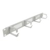 Delock Cable Management Brush Strip with 4 hooks - Panel pro správu kabelu s kartácem - šedá - 1U - 19"