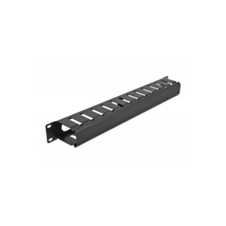 Delock - Stojanový panel pro uspořádání kabelů - černá - 1U - 19" 66550