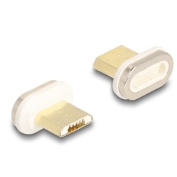 Delock - Dobíjecí adaptér - Micro-USB Type B s piny (male) do magnetický se zdírkami (female)