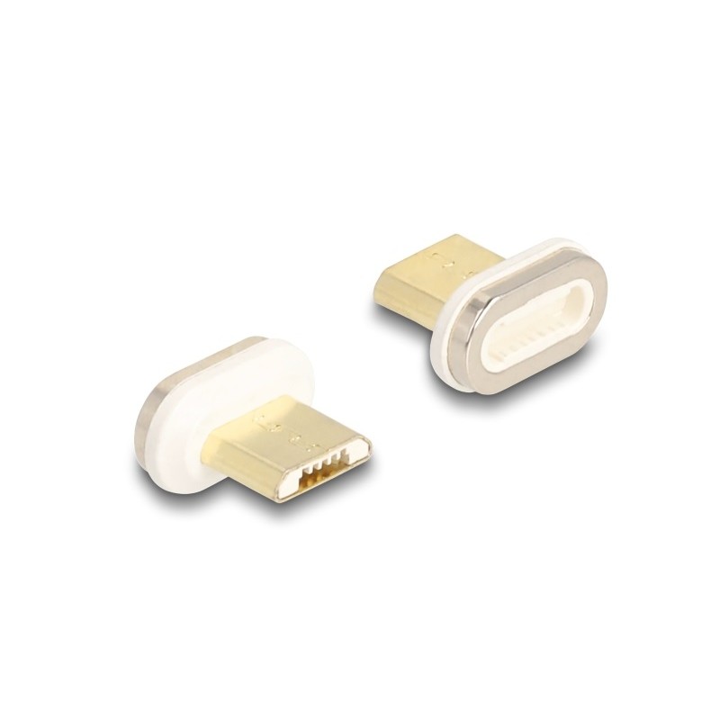 Delock - Dobíjecí adaptér - Micro-USB Type B s piny (male) do magnetický se zdírkami (female)
