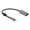 Delock - Kabel adaptéru - DisplayPort s piny (male) do HDMI se zdířkami (female) - 20 cm - šedá, černá - aktivní