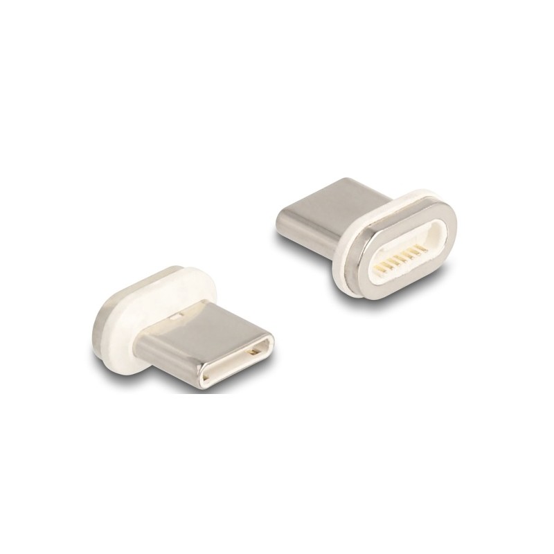 Delock - Dobíjecí adaptér - USB 2.0 Type C s piny (male) do magnetický se zdírkami (female)