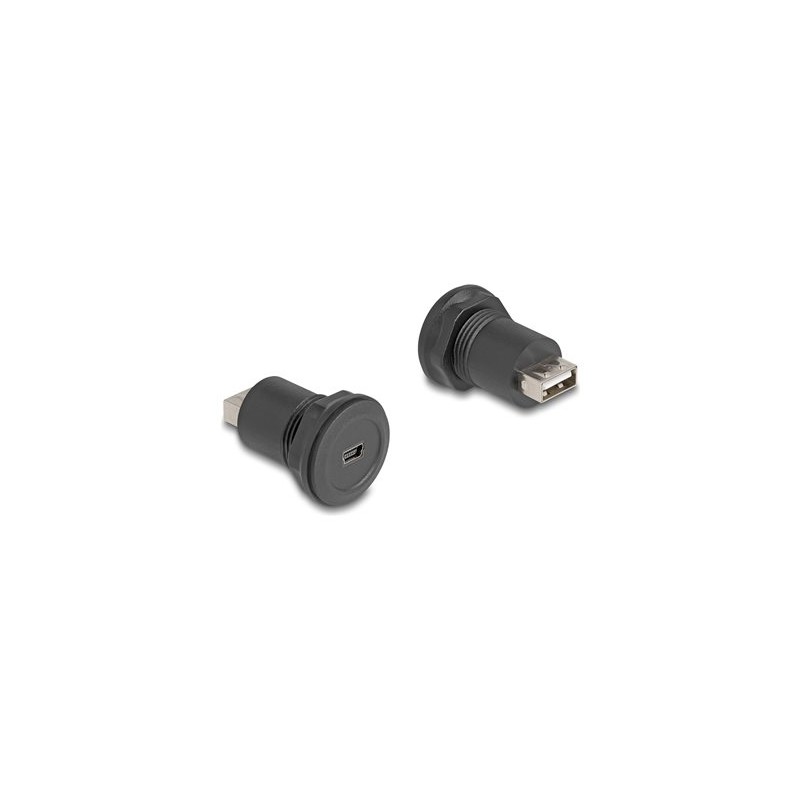 Delock - USB adaptér - USB (F) do mini-USB Type B (F) - cerná