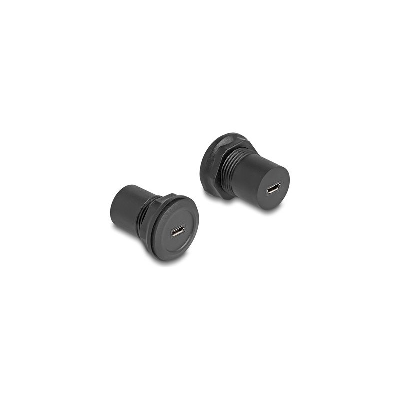 Delock - USB adaptér - mini-USB Type B (F) do mini-USB Type B (F) - cerná