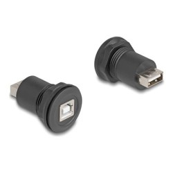 Delock - USB adaptér - USB (F) do USB typ B (F) - cerná