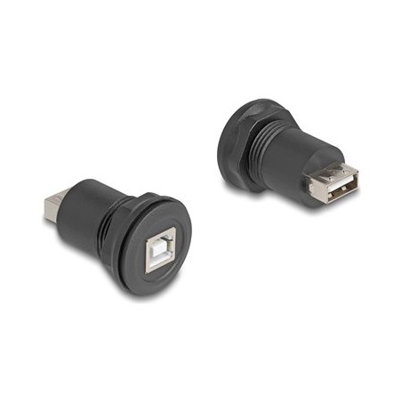 Delock - USB adaptér - USB (F) do USB typ B (F) - cerná