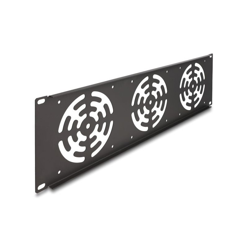 Delock - Kryt racku - pro 3 ventilátory, 120 x 120 mm - tmave šedá - 3U - 19"