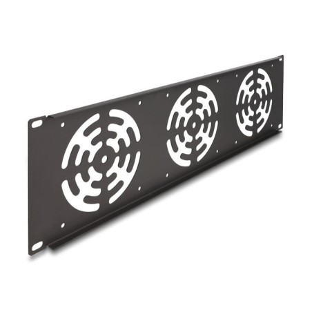 Delock - Kryt racku - pro 3 ventilátory, 120 x 120 mm - tmave šedá - 3U - 19"