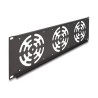 Delock - Kryt racku - pro 3 ventilátory, 120 x 120 mm - tmave šedá - 3U - 19"