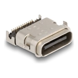 Delock - Konektor USB-C - 24 pin USB-C (F) pájený - USB 3.0 - 100 V - 5 A - up to 5 Gbps data transfer rate, vodotesný (balení