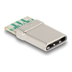 Delock - Konektor USB-C - 24 pin USB-C (M) - USB 2.0 - 100 V - 5 A (balení 10)