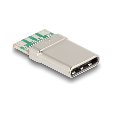 Delock - Konektor USB-C - 24 pin USB-C (M) - USB 2.0 - 100 V - 5 A (balení 10)