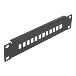 Delock - Patch panel (záslepný) - cerná - 1U - 10" - 12 portu