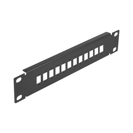 Delock - Patch panel (záslepný) - cerná - 1U - 10" - 12 portu