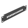 Delock - Patch panel (záslepný) - cerná - 1U - 10" - 12 portu