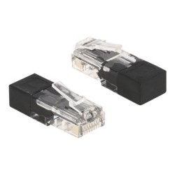Delock - Network terminator - RJ-45 (M) - cerná