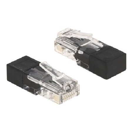 Delock - Network terminator - RJ-45 (M) - cerná