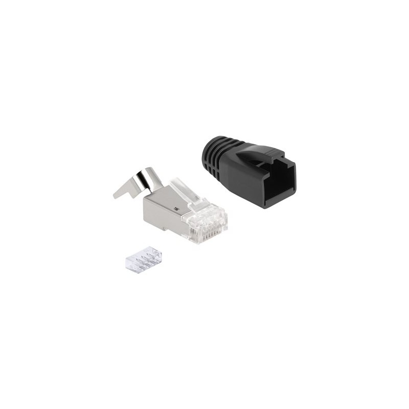 Delock - Síťový konektor - RJ-45 (M) - S/FTP - CAT 6a/7 (balení 25)