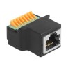 Delock - Sítový adaptér - RJ-45 (F) do blok terminálu - černá, zelená