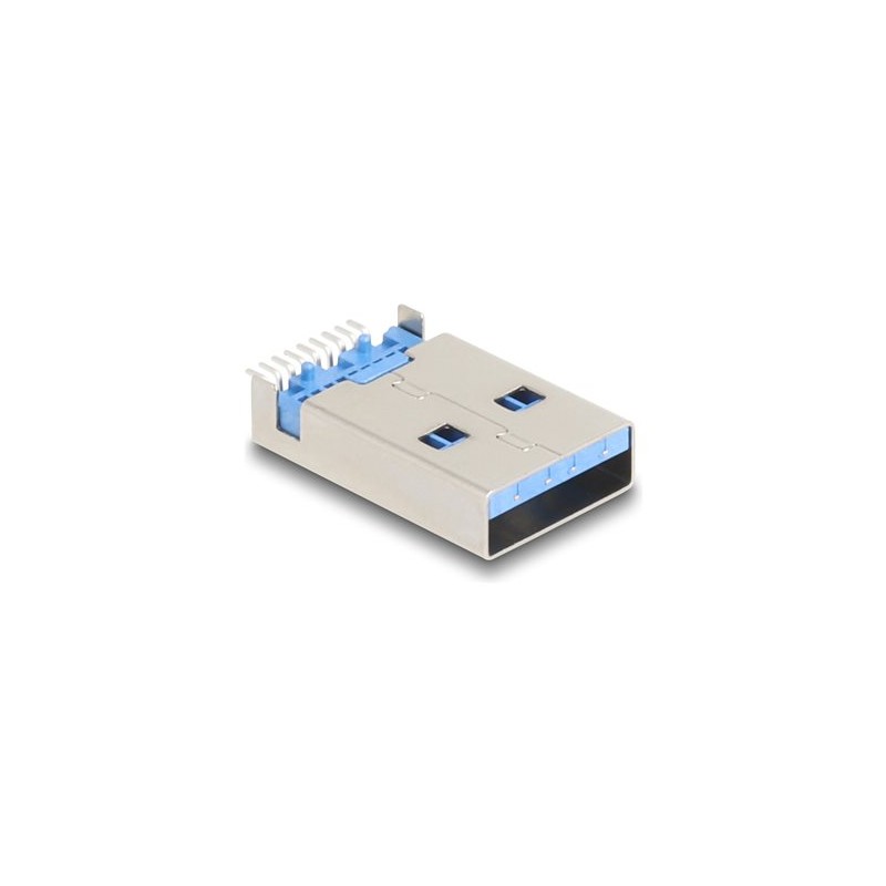 Delock - Konektor USB - USB typ A (M) 90° PCB - 30 V - 1.5 A - up to 5 Gbps data transfer rate (balení 10)