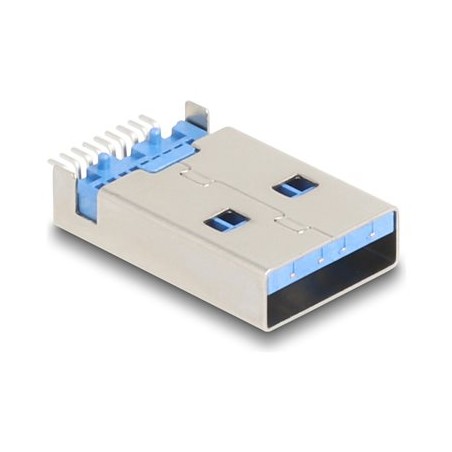 Delock - Konektor USB - USB typ A (M) 90° PCB - 30 V - 1.5 A - up to 5 Gbps data transfer rate (balení 10)