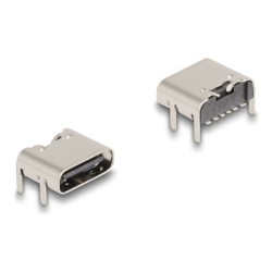Delock - Napájecí / datový konektor - 6 pin USB-C (F) pájený - USB 3.0 - 100 V - 5 A - up to 5 Gbps data transfer rate (balení