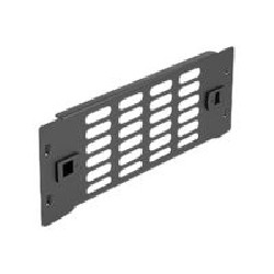 Delock - Panel do racku - s vetracími otvory, bez náradí - cerná - 2U - 10"