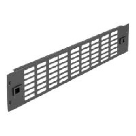 Delock - Panel do racku - s ventilacními sloty - cerná - 2U - 19"