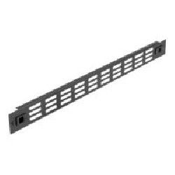 Delock - Panel do racku - s ventilacními sloty - cerná - 1U - 19"