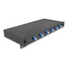 Delock - Optická vana - OS2, kompletne sestavená - prední - montáž do racku - LC Duplex x 6 - cerná - 1U - 19"