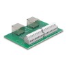 Delock - Sítový adaptér - RJ-45 (F) do svorkovnice s 9 piny - montáž na DIN lištu, tlacítko, roztec 3,81 mm, prirazení pi… 66994
