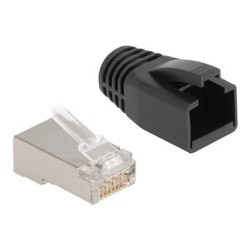 Delock - Sítový konektor - RJ-50 (M) - S/FTP - CAT 5e - kulatý, provedení bez hrbolku (balení 25)