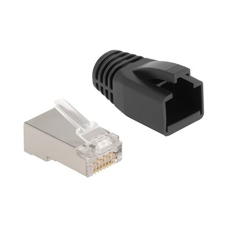 Delock - Sítový konektor - RJ-50 (M) - S/FTP - CAT 5e - kulatý, provedení bez hrbolku (balení 25)