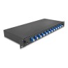 Delock - Optická vana - OS2, kompletne sestavená - prední - montáž do racku - LC Duplex x12 - cerná - 1U - 19"
