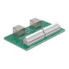 Delock - Sítový adaptér - RJ-50 (F) do 11pinový terminální blok - montáž na DIN lištu, tlacítko, roztec 3,81 mm, prirazen… 67014