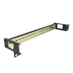 Delock - DIN rail panel - cerná - 1U - 19"