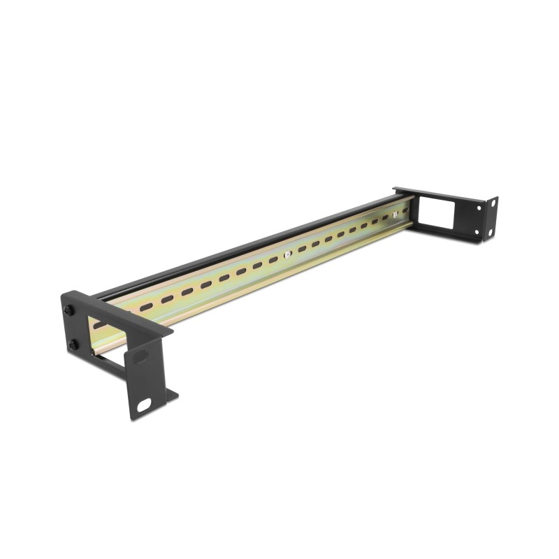 Delock - DIN rail panel - cerná - 1U - 19"