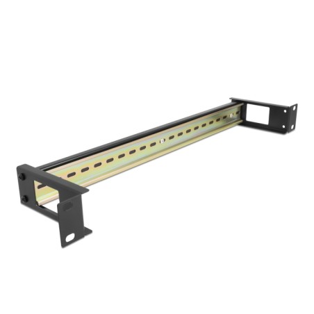 Delock - DIN rail panel - cerná - 1U - 19"
