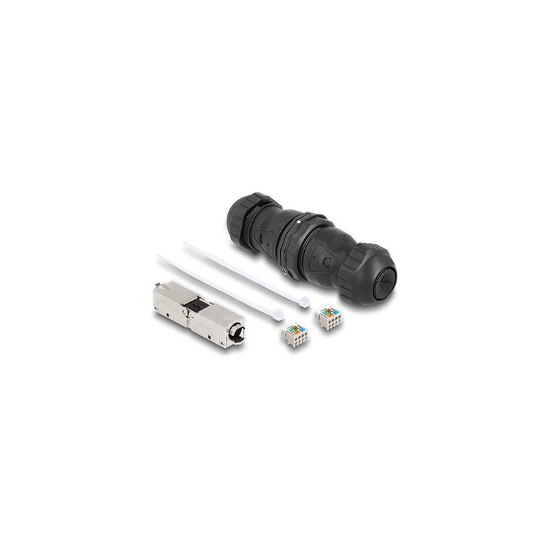Delock - Sítový propojovací kabel - LSA do LSA - STP - CAT 6a - odolnost vuci prachu a vode (IP68) - cerná