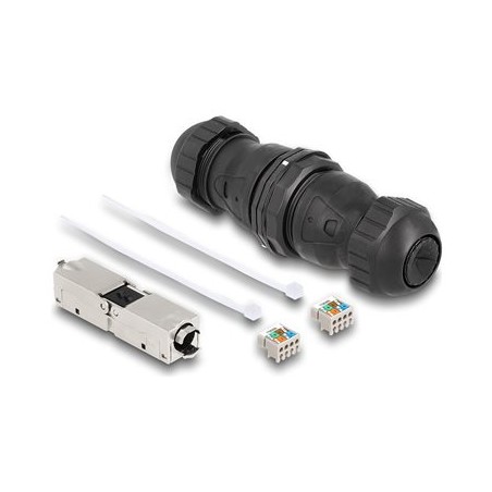Delock - Sítový propojovací kabel - LSA do LSA - STP - CAT 6a - odolnost vuci prachu a vode (IP68) - cerná