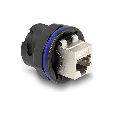 Delock - Sítový propojovací kabel - RJ-45 (F) do RJ-45 (F) - STP - CAT 6a - cerná