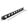 Delock - Patch panel (záslepný) - Typ D, krytí proti tahu - montáž do racku - cerná - 1U - 19" - 8 portu