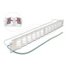Delock - Patch panel (záslepný) - natocné porty s ochranným úchytem - montáž do racku - stríbrná - 1U - 19" - 24 porty