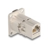 Delock - Sítový propojovací kabel - RJ-45 (F) typ D do RJ-45 (F) - STP - CAT 6a - stríbrná