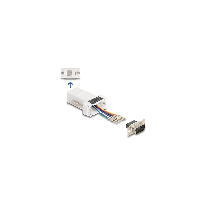 Delock Assembly Kit - Sériový adaptér - DB-9 (M) šroubovací do RJ-12 (6kolíkový) (F) - individuálne priraditelné sériové